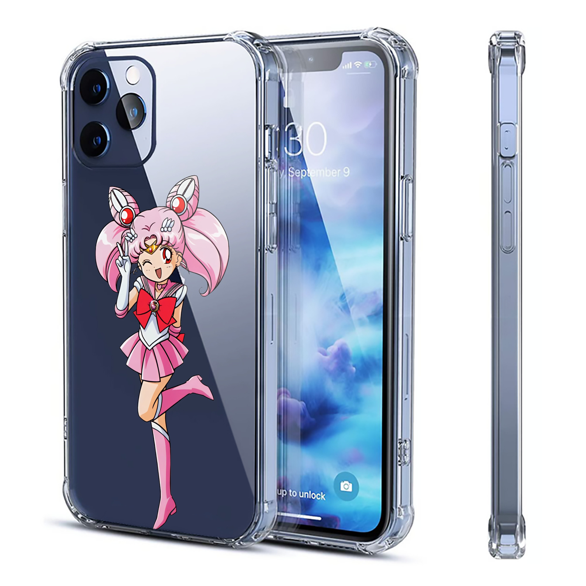（画像用） 美少女戦士セーラームーン ちびうさ Sailor Moon Chibiusa Tsukino Usagi Small Lady Serenity 【iPhone 12シリーズ対応】透明スマホケース（クリアソフトケース）